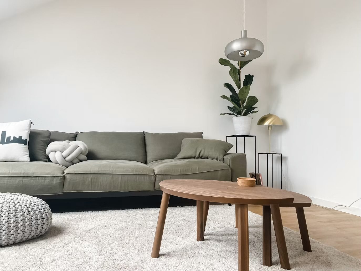 A tidied, sunlit living room in a Lagos home
